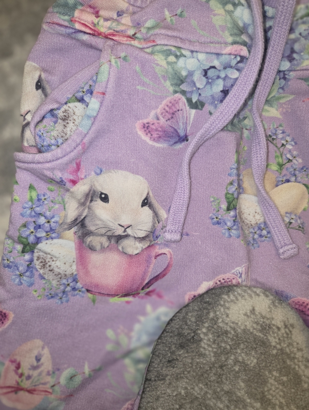 Bums And Roses Spring Par-tea Purple Jogger Set Size 18-24 Sold Out Everywhere - Picture 6 of 8